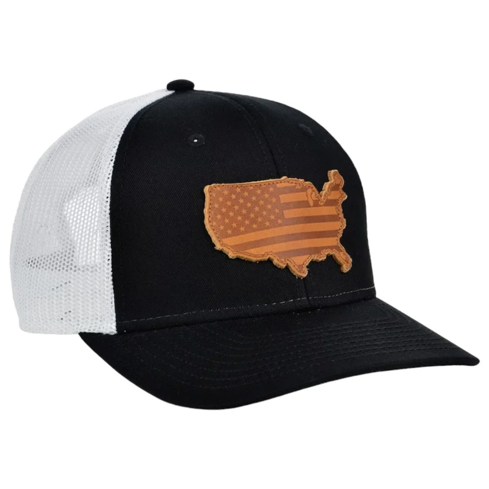 USA Local Crowns Statement Black/White Snapback Adjustable Trucker Hat Cap OSFM